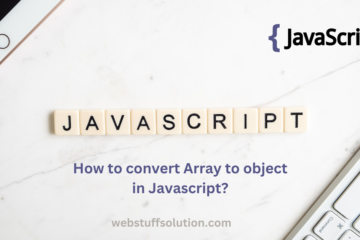 convert array to object in javascript