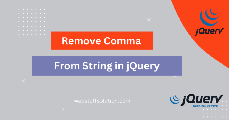 remove comma from string in jquery