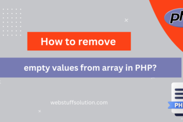 remove empty values from array in php