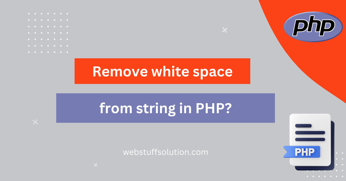 remove white space from string in php