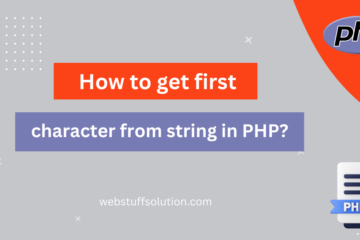 How to get first character from string in PHP?