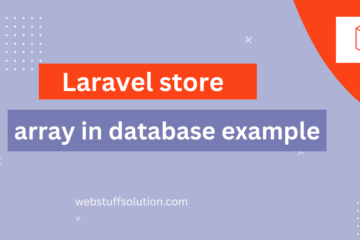 laravel store array in database