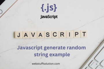 javascript generate random string example