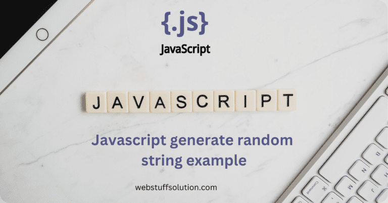 javascript generate random string example