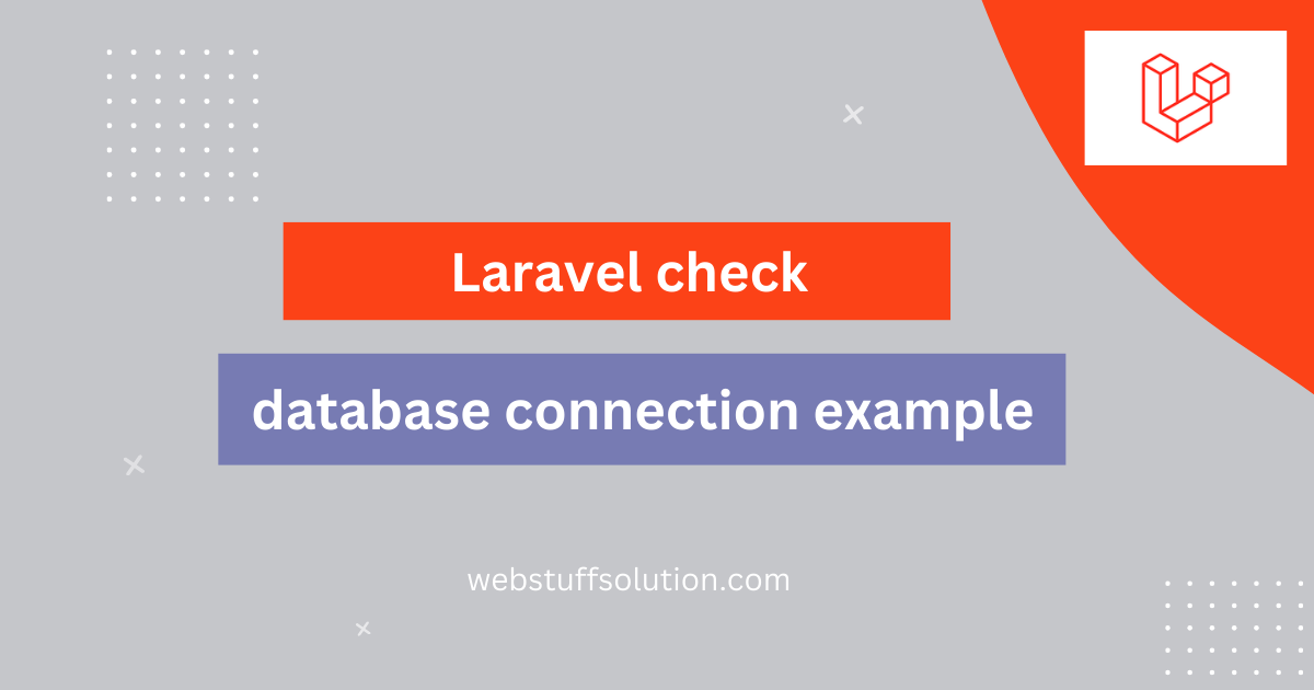 laravel check database connection