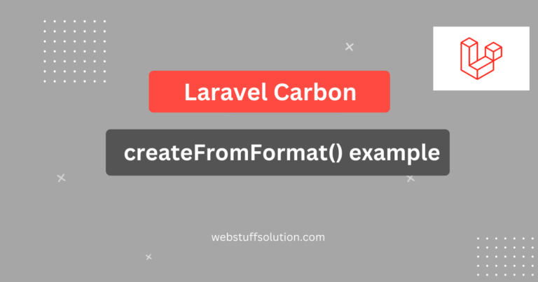 laravel Carbon createFromFormat