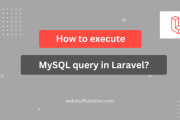 execute mysql query in laravel