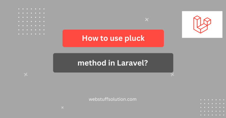 pluck method in laravel