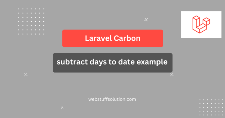 laravel carbon subtract days